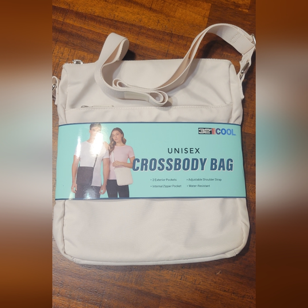BE COOL Unisex Off-White Crossbody Bag, New